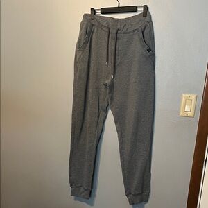 Men's Charcoal Pullover Jogger Sweatpants with Drawstring